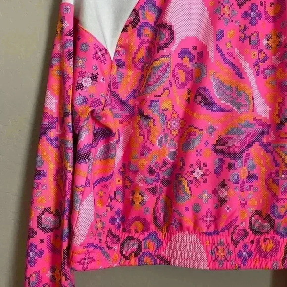 Nike Sportswear Pink Floral Printed Jacket Size Medium - Picture 4 of 10